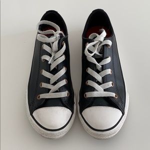 🖤Converse Kids🖤Leather Black Converse🖤